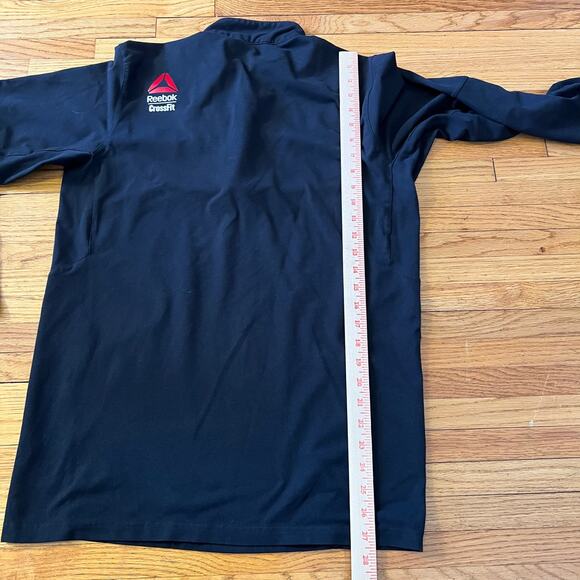 Reebok Crossfit Shirt Mens Medium Black Long Sleeve Quarter Zip ** - Picture 7 of 9